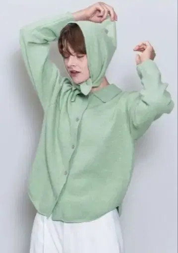 6 roku 스카프 포함 가디건