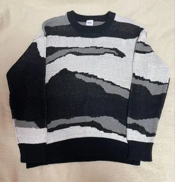 남성용 니트 스웨터 90city 블랙 그레이 화이트