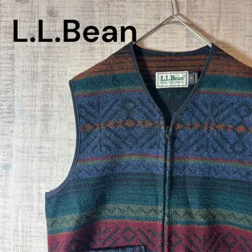 L.L.Bean 엘엘빈 울 베스트 올 패턴 M 미국제