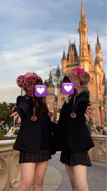 디즈니 미니 레오파드 무늬 팬캡