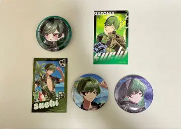 시쿠포니/스치 캔뱃지 3종, 폴라로이드풍 카드 2종