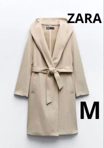 [미사용 택 포함] ZARA 후디드 소프트 코트 M