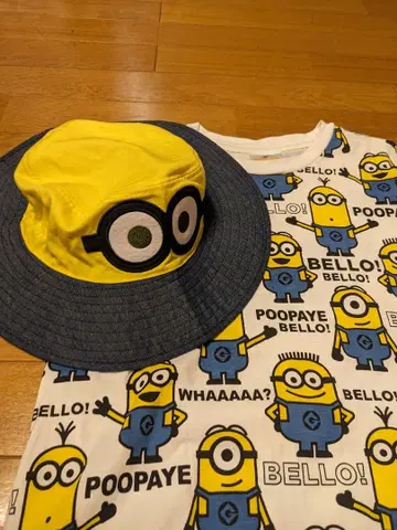 [USJ 공식] 미니언 T셔츠와 모자 2점 세트