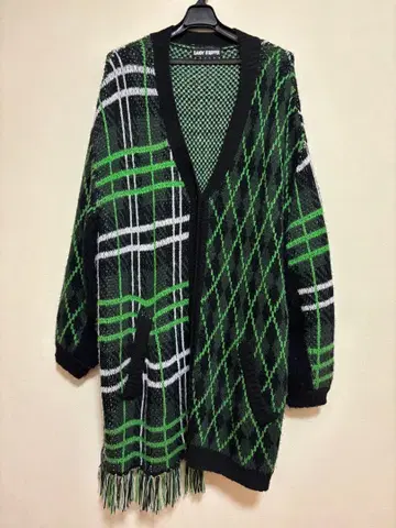 [ Candy Stripper ] 체크 무늬 롱 가디건