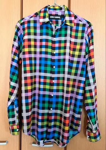 DOUBLE RAINBOUU 멀티 컬러 체크 셔츠 XS