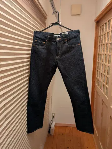 새상품급 YAECA 데님 12-13W 인디고 32 일본제 5포켓