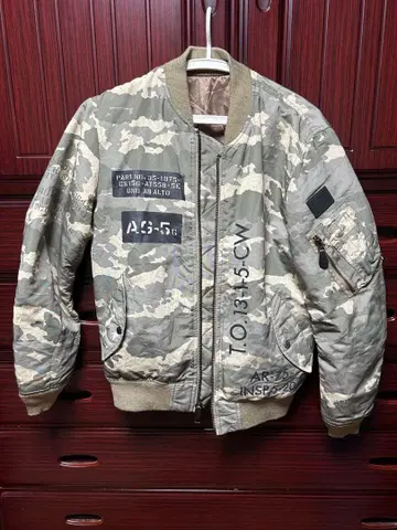 avirex 40주년 리버서블 ma-1 카모 플라이트 자켓