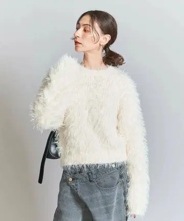 택 포함 새상품 페더 얀 니트 풀오버 니트 프리 사이즈