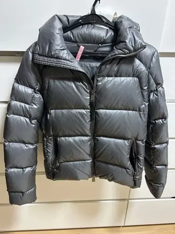 POLO 그레이 다운 자켓 후드 부착