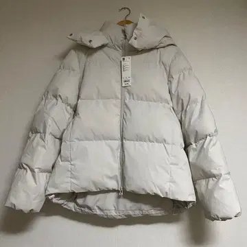 [ 새상품 택 포함 ] GU 웜 패딩 블루종 L 내추럴