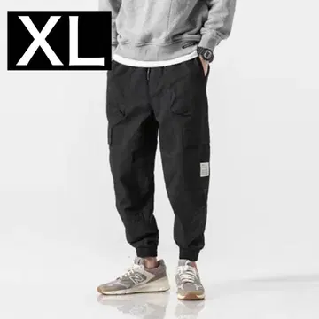 카고 팬츠 재규어 팬츠 워크 팬츠 스트릿 블랙 XL 사이즈 1