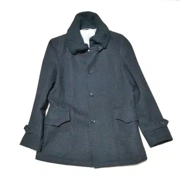 블랙 스텐카라 코트 니트 옷깃