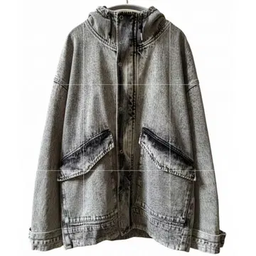 [ CLEL ] 밀리터리 디자인 마운틴 후드티 화이트 계열 1 S