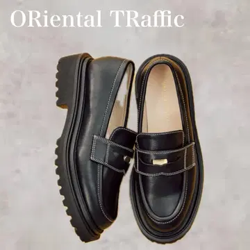 [ 미사용급 ] Oriental Traffic 블랙 통굽 코인 로퍼