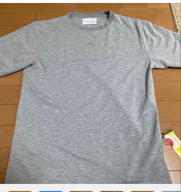 ADAM ET ROPE 그레이 반팔 T셔츠 사이드 지퍼 포함