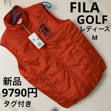 새상품 9790엔 택 포함 FILA 여성용 베스트 오렌지 사이즈 M