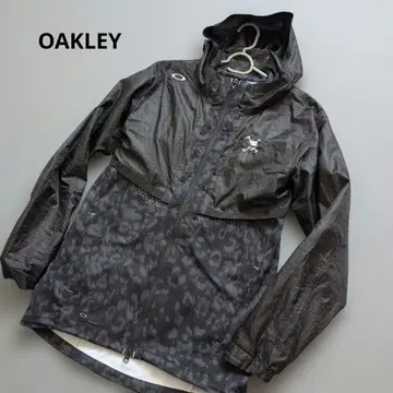 [ 새상품급 ] 오클리 골프 스컬 로고 레오파드 무늬 나일론 후드 자켓
