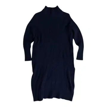 쿠미쿄쿠 터틀넥 니트 원피스 다크 네이비 FREE SIZER