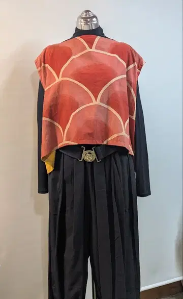 빈티지 원단 잉어 연 모양 리메이크 감물 염색