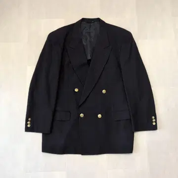 남성용 자켓 더블 브레스트 네이비 골드 버튼