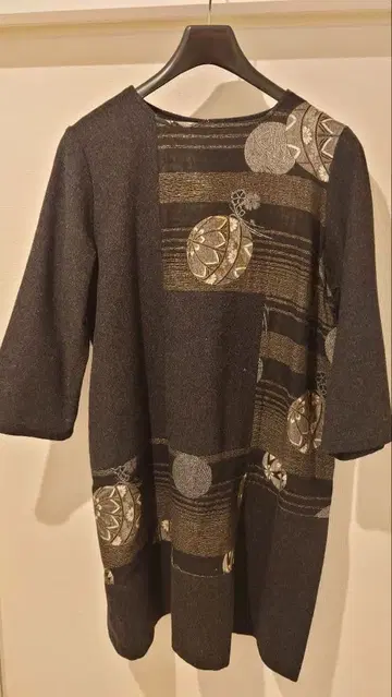 Orseille 다크 그레이 튜닉 오부 소매