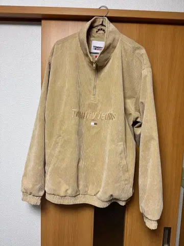 TOMMY JEANS XL 코듀로이 하프 지퍼