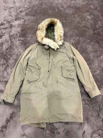 올리브 그린 퍼 포함 모즈 코트 m-65