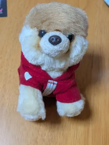 후드 부착 강아지 봉제 인형