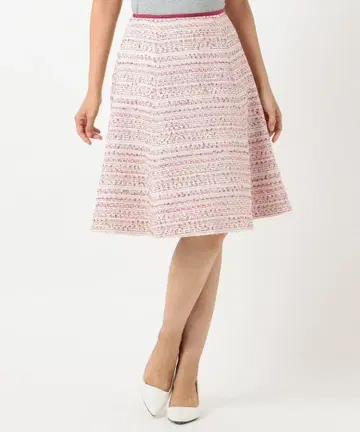 [세탁 가능!] BIANCA 스커트 핑크 트위드 라메