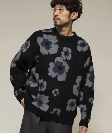 꽃무늬 크루넥 니트 스웨터/Firsthand/퍼스트 핸드