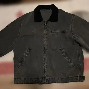 다크 그레이 데님 자켓 코듀로이 카라 부착 GU 재판매 없음