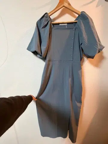 블루 반팔 원피스 F 사이즈