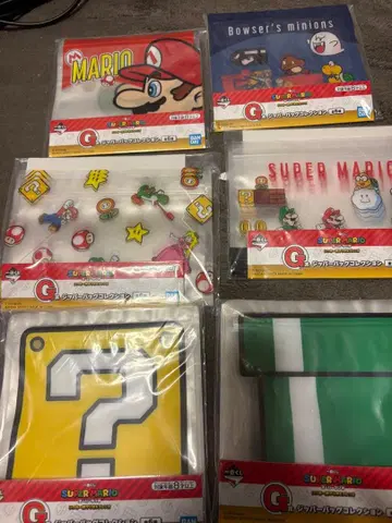 제일복권 슈퍼 마리오 G상 지퍼 백 컬렉션 총 6종