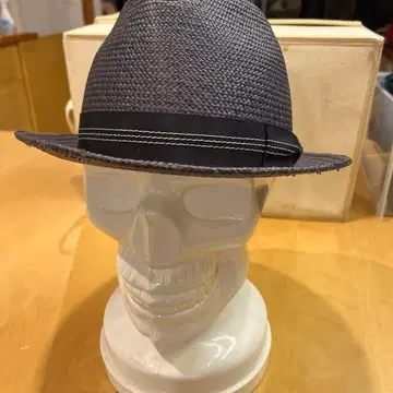 다크 블루 스트로우 햇 페도라