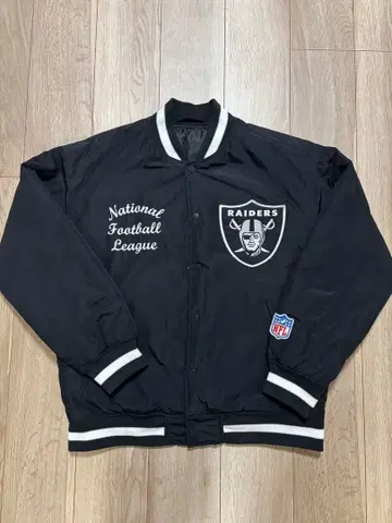 GU x NFL Raiders 바시티 자켓 XL 블랙