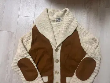 TUNDRA 빈티지 코위찬 니트 가디건 엘보 패치 캐나다제