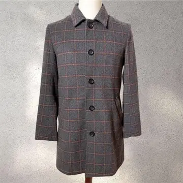 [ 히어즈 스트릿 ] M/스텐카라 코트/체크 무늬/어른 시크/긴팔