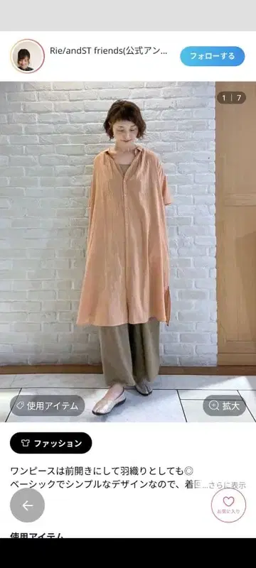 오렌지 반팔 셔츠 원피스 스튜디오 클립