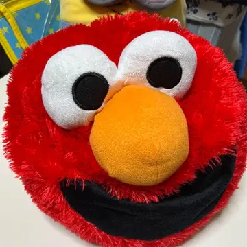 세서미 스트릿 엘모 봉제 인형 쿠션 빨간색