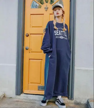 니코앤드 쭈리 맥시 원피스 바지 절개 L 긴팔 원피스