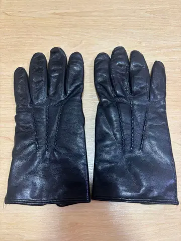천연 가죽 블랙 장갑 캐시미어