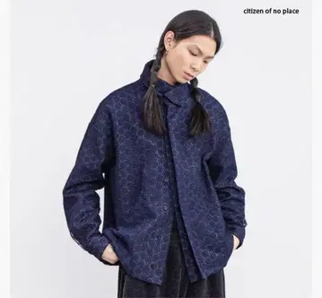 CONP 레이스 자수 레이스 절개 셔츠 자켓