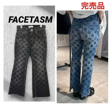 DOT DENIM FLARE PANTS / 도트 데님 플레어 팬츠