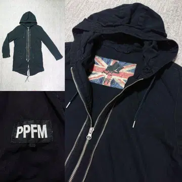 PPFM 페이튼 플레이스 트리플 지퍼 기믹 밀리터리 코트 블랙 L