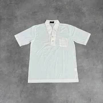 화이트 피케 셔츠 캐주얼 구제 의류 아카이브 XL