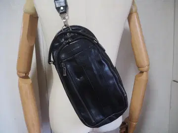 Lexus 가죽 숄더백 블랙