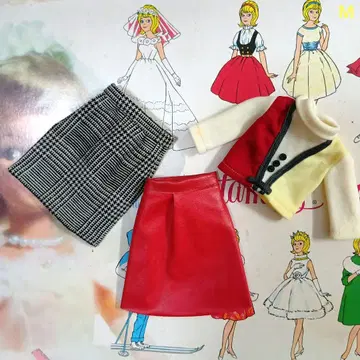 태미 인형 의상 IDEAL 쇼와 레트로 옷 갈아입히기 인형 의류