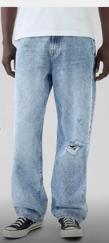 GAP 워시웰 배기 데님 청바지