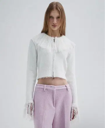 KILO FLUFFY ZIP-UP KNIT (WHITE)