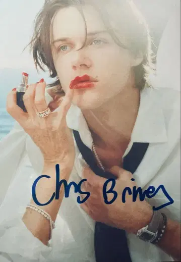 크리스토퍼 브라이니 친필 사인 사진 내가 예뻐진 여름 rq3